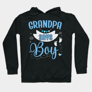 Grandpa says Boy cute baby matching family party Hoodie